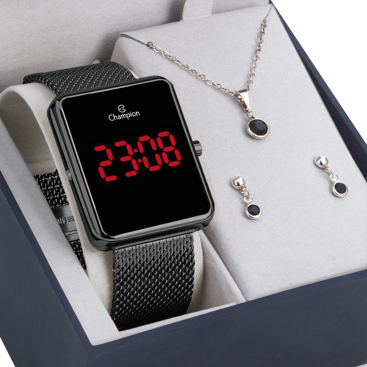 Relógio Digital Champion Preto CH40080D Quadrado - Relógio Masculino -  Magazine Luiza