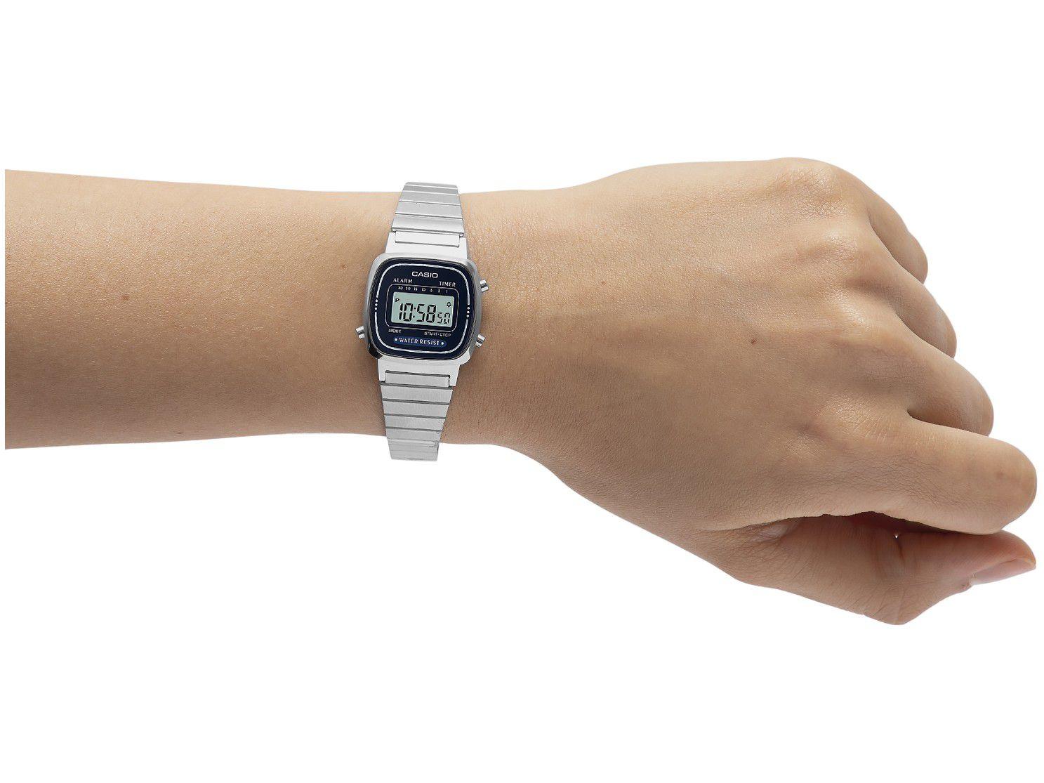 relogio casio pequeno prata