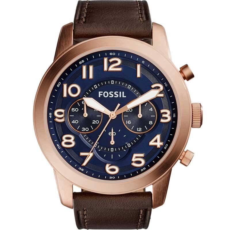 Relógio Fossil Masculino Marrom Pilot 54 FS5204/2AN - Relógio Masculino ...