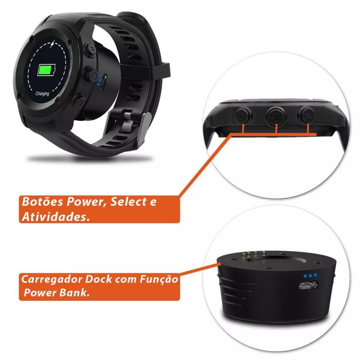 relógio inteligente smartwatch multilaser multiwatch sw2 plus hrm com gps