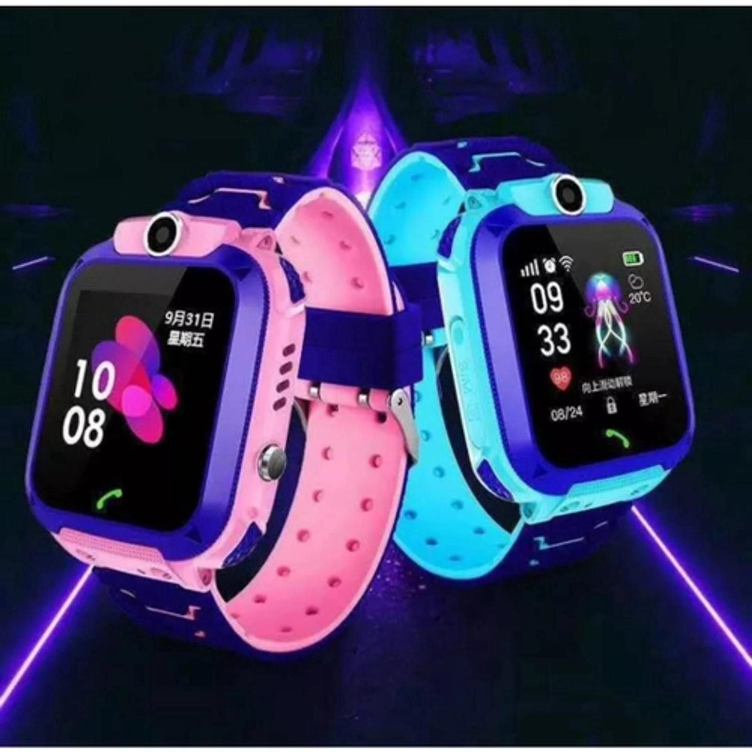 Relógio Smartwatch Infantil Q12 kids com rastreador - chat voz - sos - azul