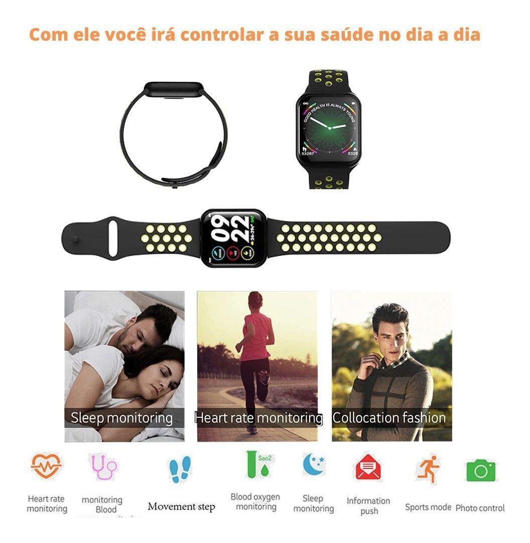 relógio inteligente smartwatch f8 touch screen top whatsapp
