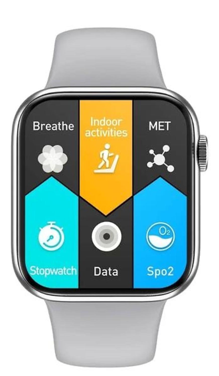 smartwatch hw16 prata