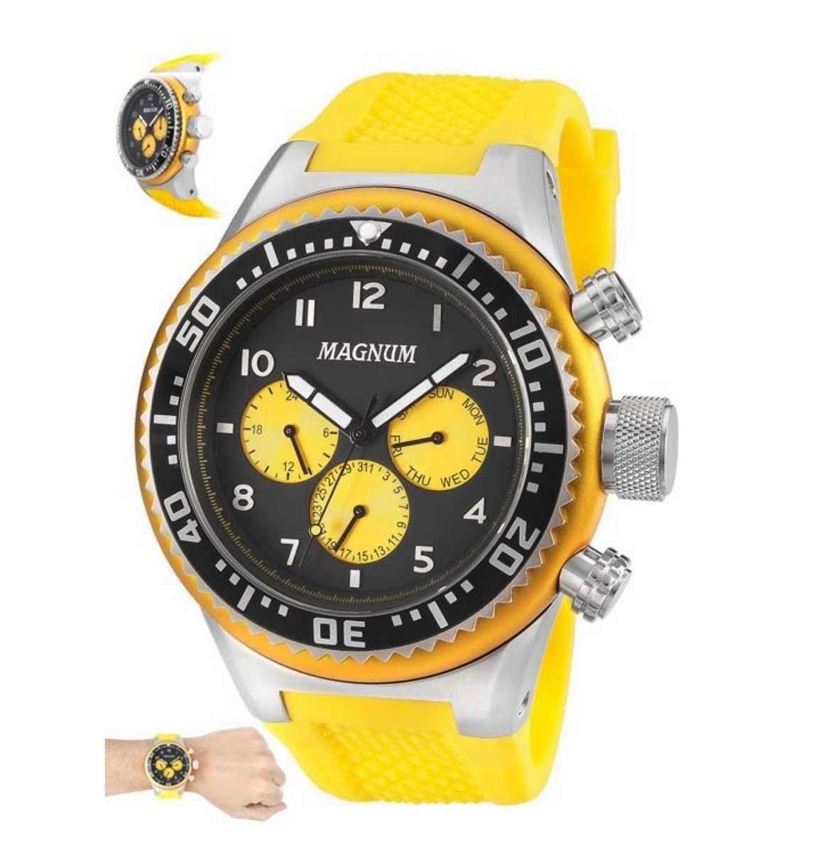 Relogio Amarelo Masculino - MuccaShop