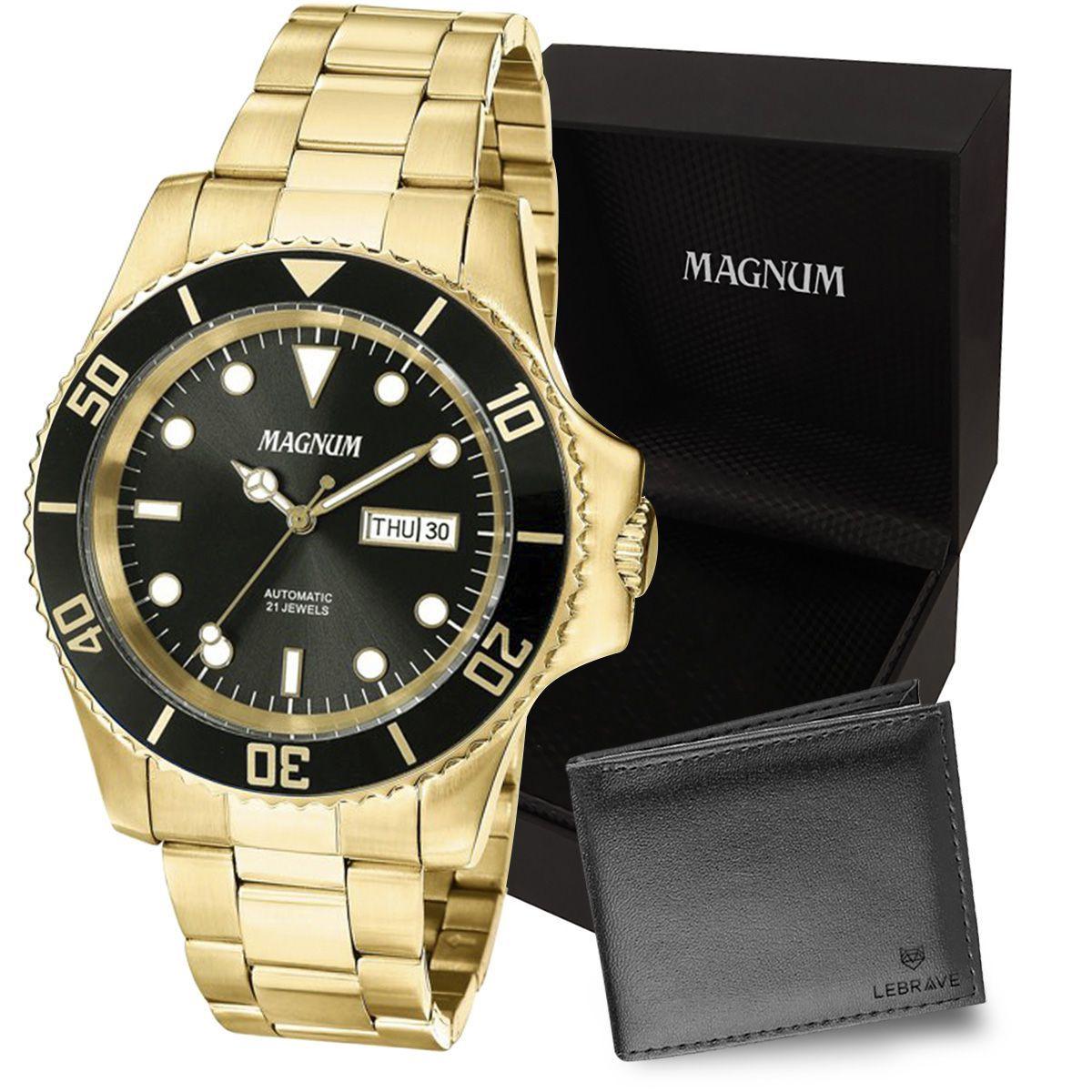 Relógio Magnum Masculino - Dourado - Loja Arlicenter - Compre Online e  Receba em Casa