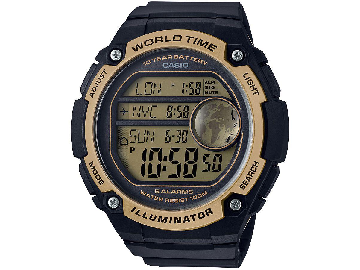 Casio - Reloj digital vintage resistente al agua con Bluetooth, negro y