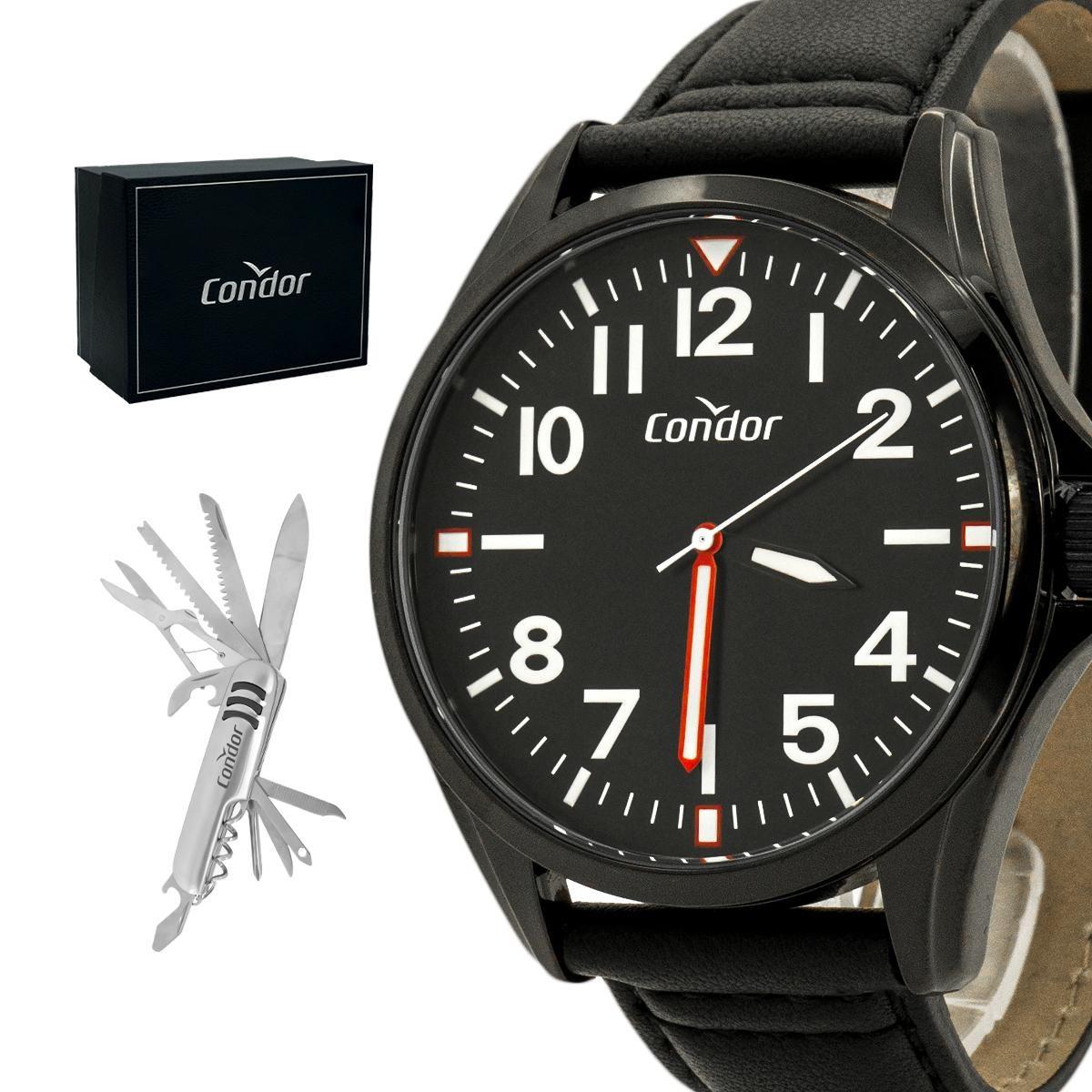 Relogio Masculino Condor Analogico Aço Inoxidavel Preto Relogio Masculino Condor Analogico Aço Inoxidavel Preto