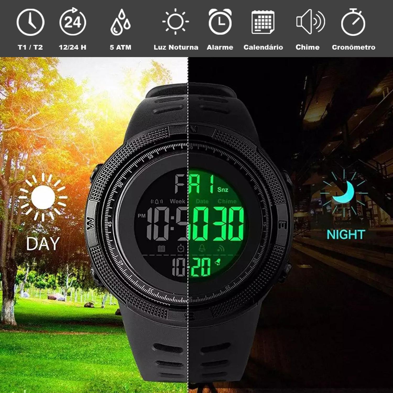 relogio masculino skmei 1251 esportivo digital original