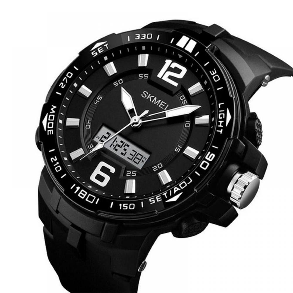 SKMEI 1016 Men Sport Watch Dual Display Wristwatches Relogio Masculino Top  Luxury Brand Men's Quartz Watches 5Bar Waterproof|Quartz Watches| -  AliExpress