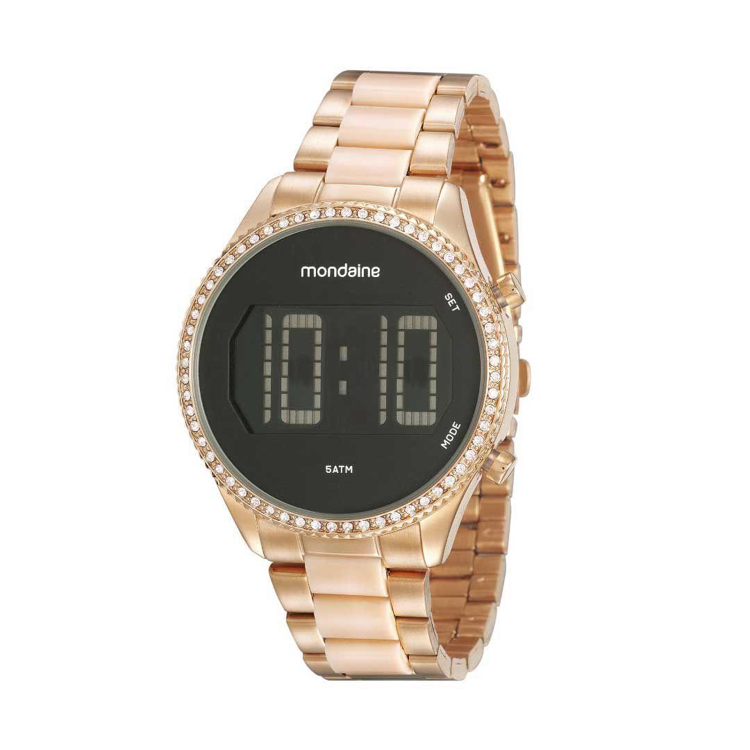 relógio mondaine feminino digital dourado