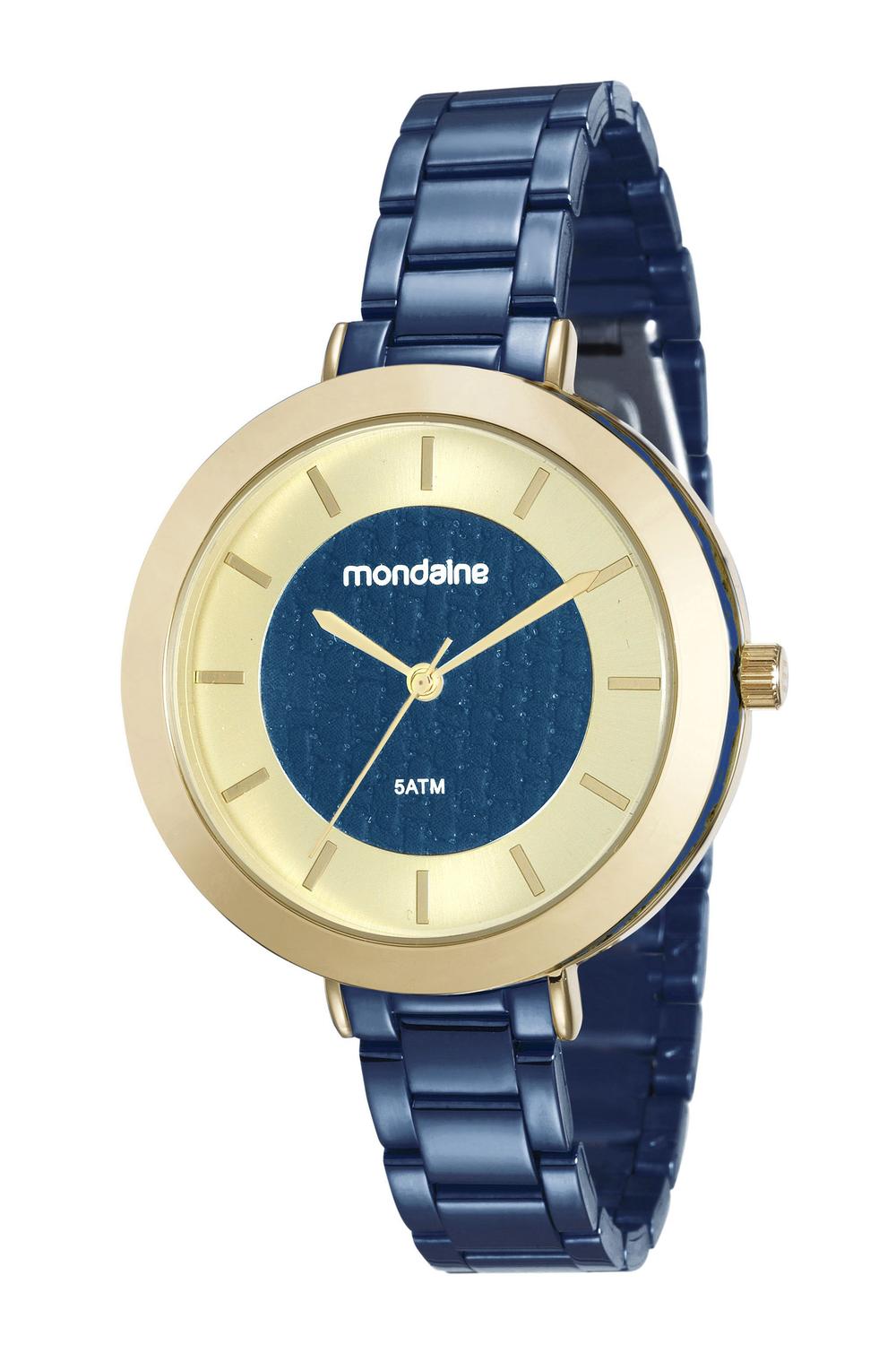 relogio mondaine azul feminino