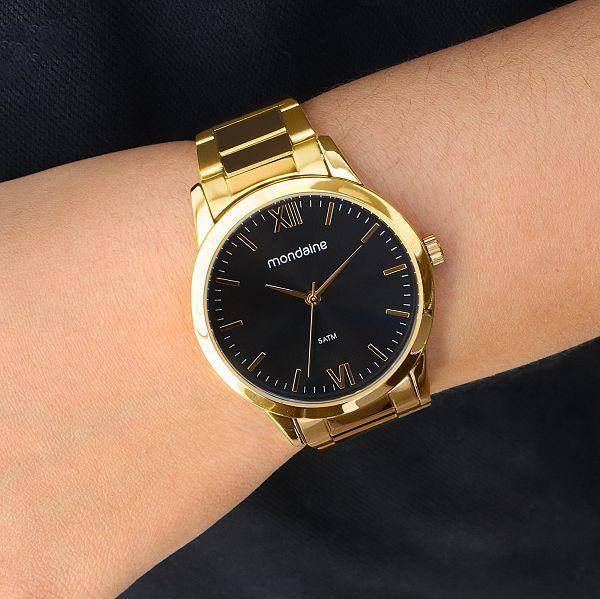 Relógio Mondaine Feminino Analógico Dourado Fundo Preto 53922LPMGDE2 -  Relógio Feminino - Magazine Luiza