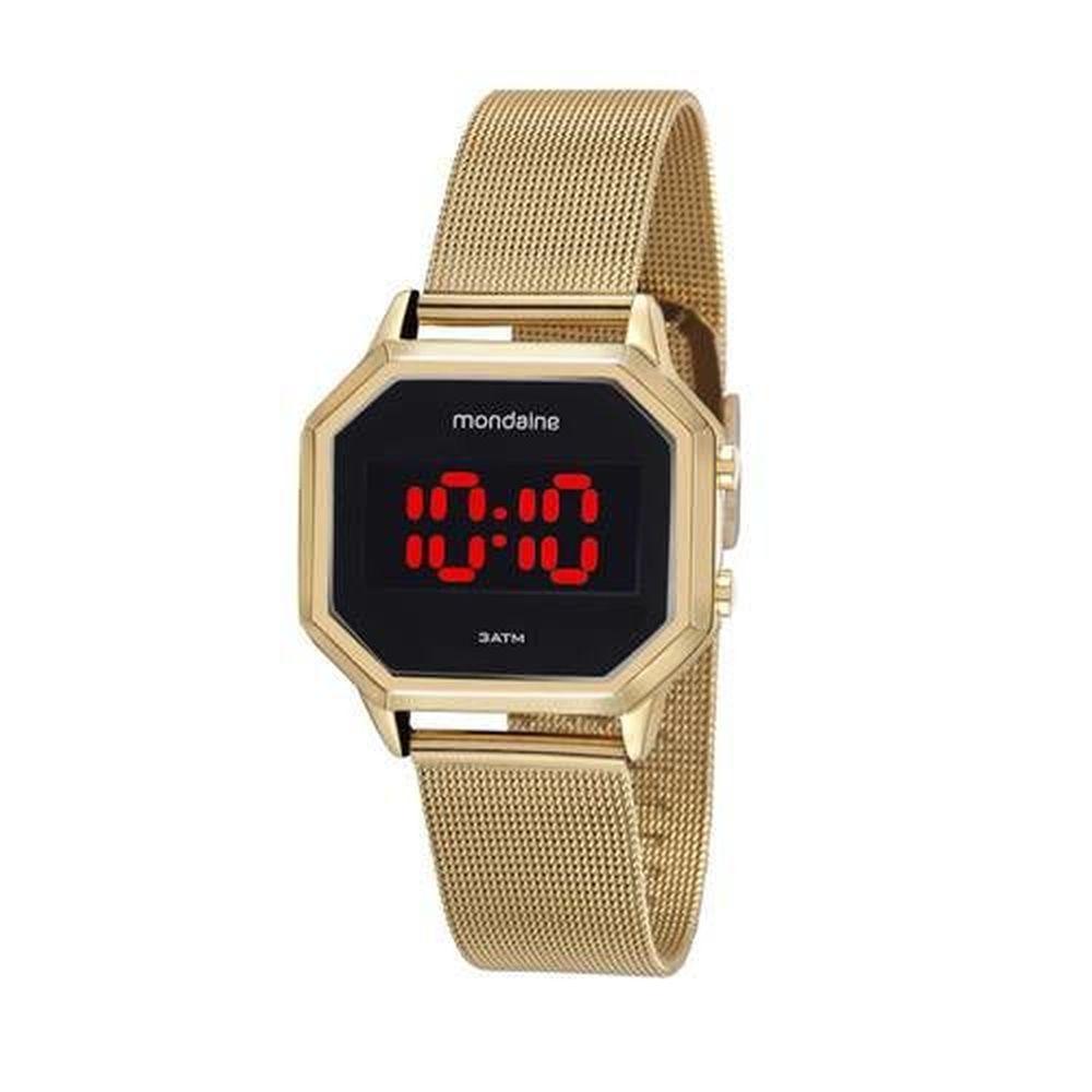 relógio mondaine feminino digital dourado