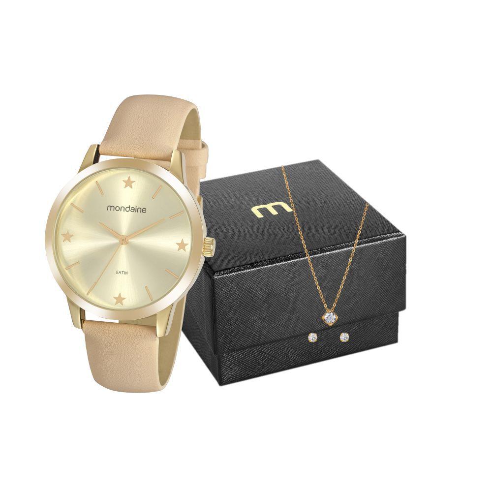 relógio mondaine 5atm dourado feminino