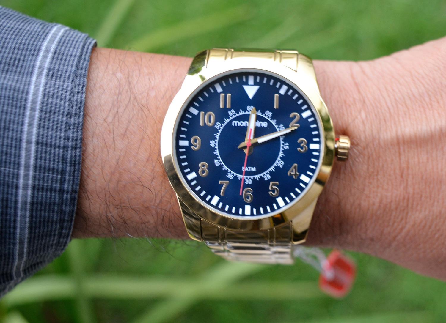 relogio mondaine masculino azul