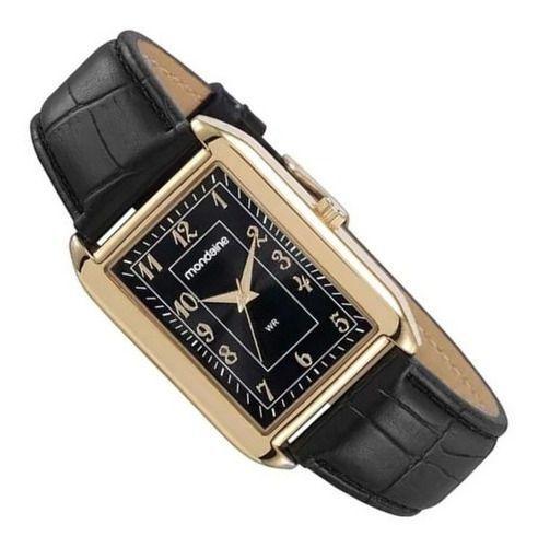 Relogio mondaine quadrado dourado couro preto numeros 83471gpmvdh1 - Relógio  de Pulso - Magazine Luiza