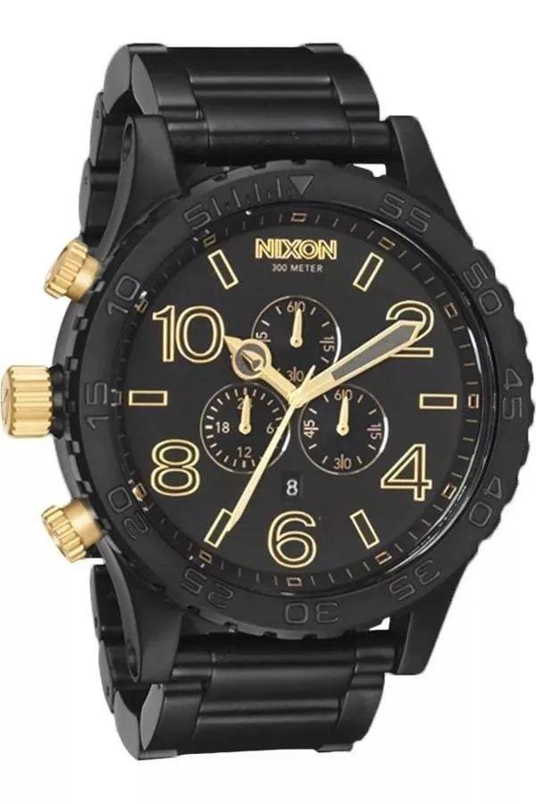 Nixon preto e dourado Clearance