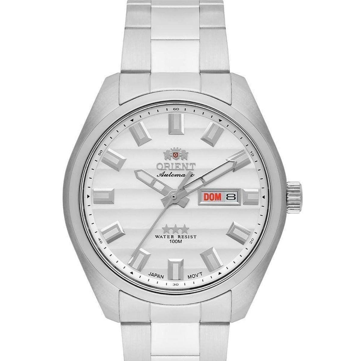 Relogio Orient Automatico Masculino prata 3 estrelas aço inox 469SS076F  s1SX - Relógio Masculino - Magazine Luiza