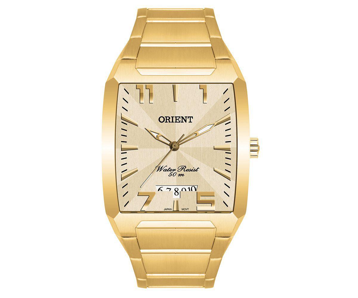Relogio Orient Masculino Dourado Quadrado social Aço Inox Ggss1007 C2kx -  Relógio Masculino - Magazine Luiza