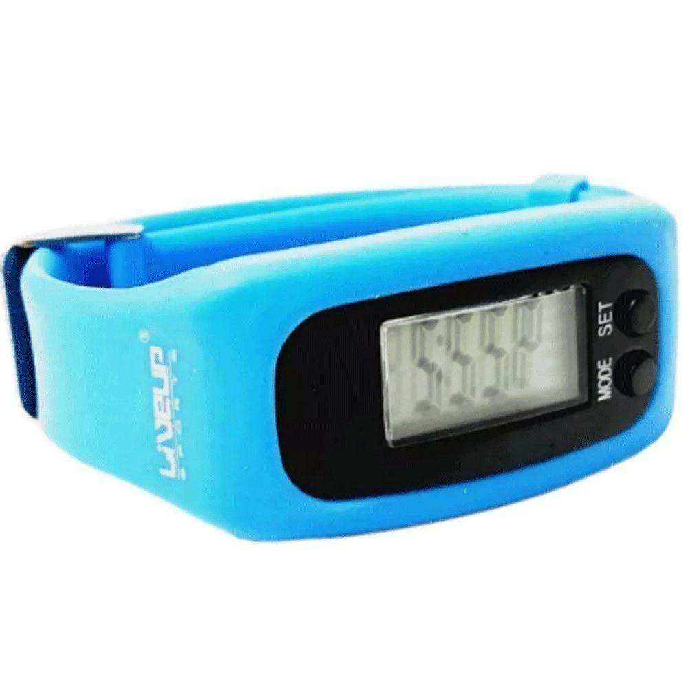 Relógio Pedômetro Digital Conta Passos e Calorias LiveUp Azul - Liveup ...