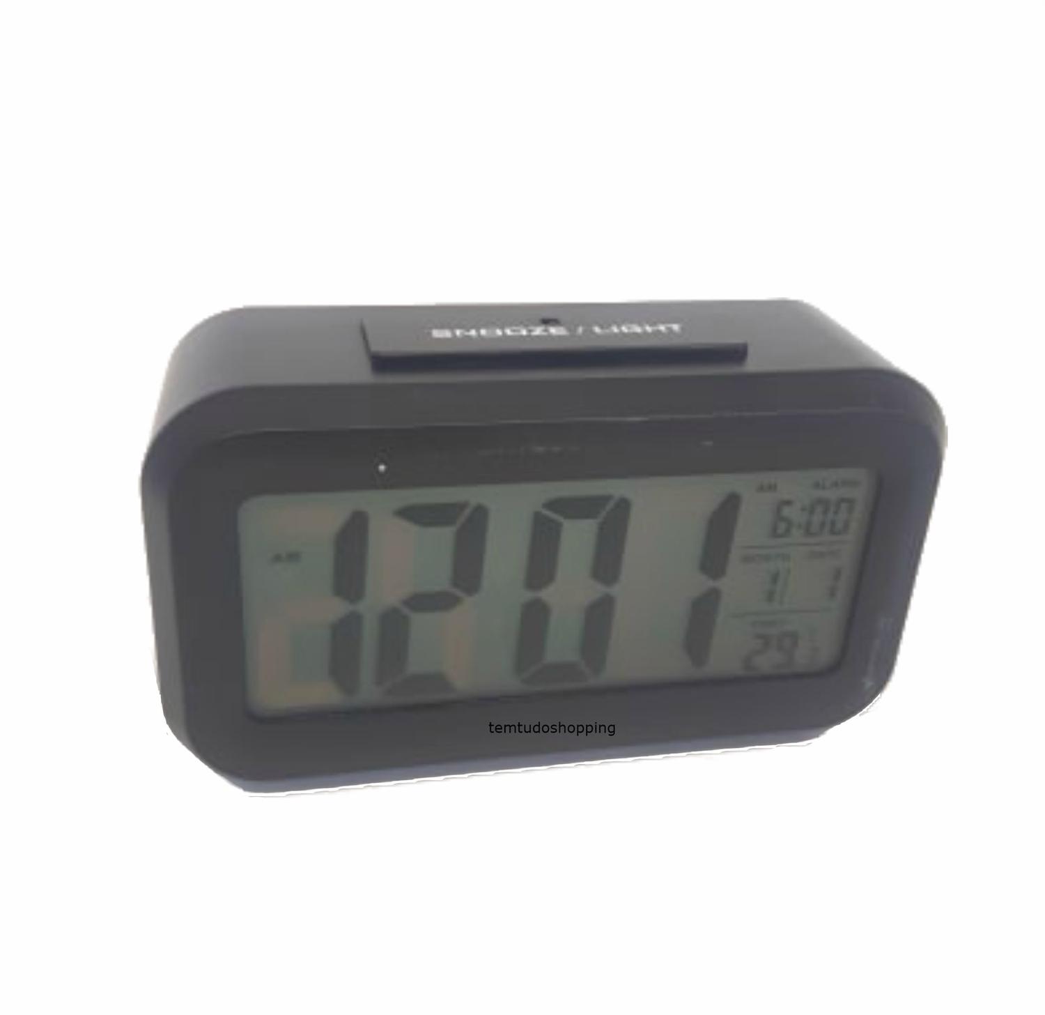 relógio portátil digital despertador led lcd brilha escuro