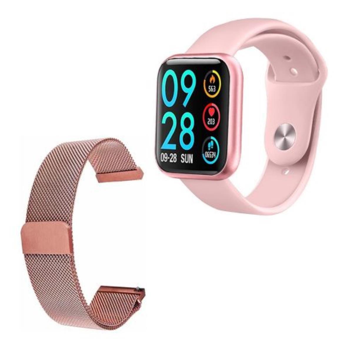 smartwatch feminino rose