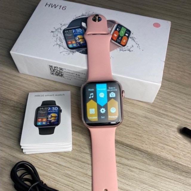 relógio smartwatch hw16 serie 6 tela infinita 44mm 2021 top