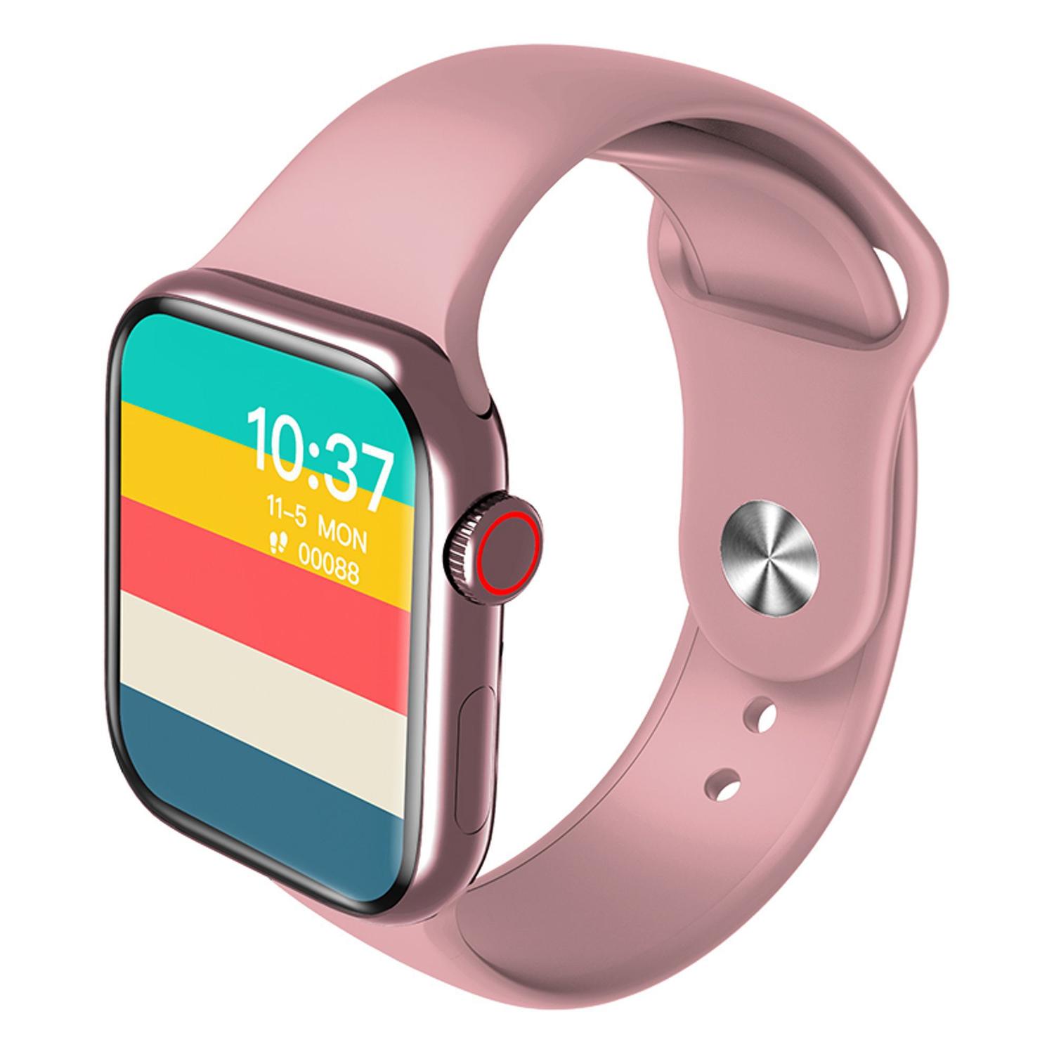 relógio smartwatch ios rose