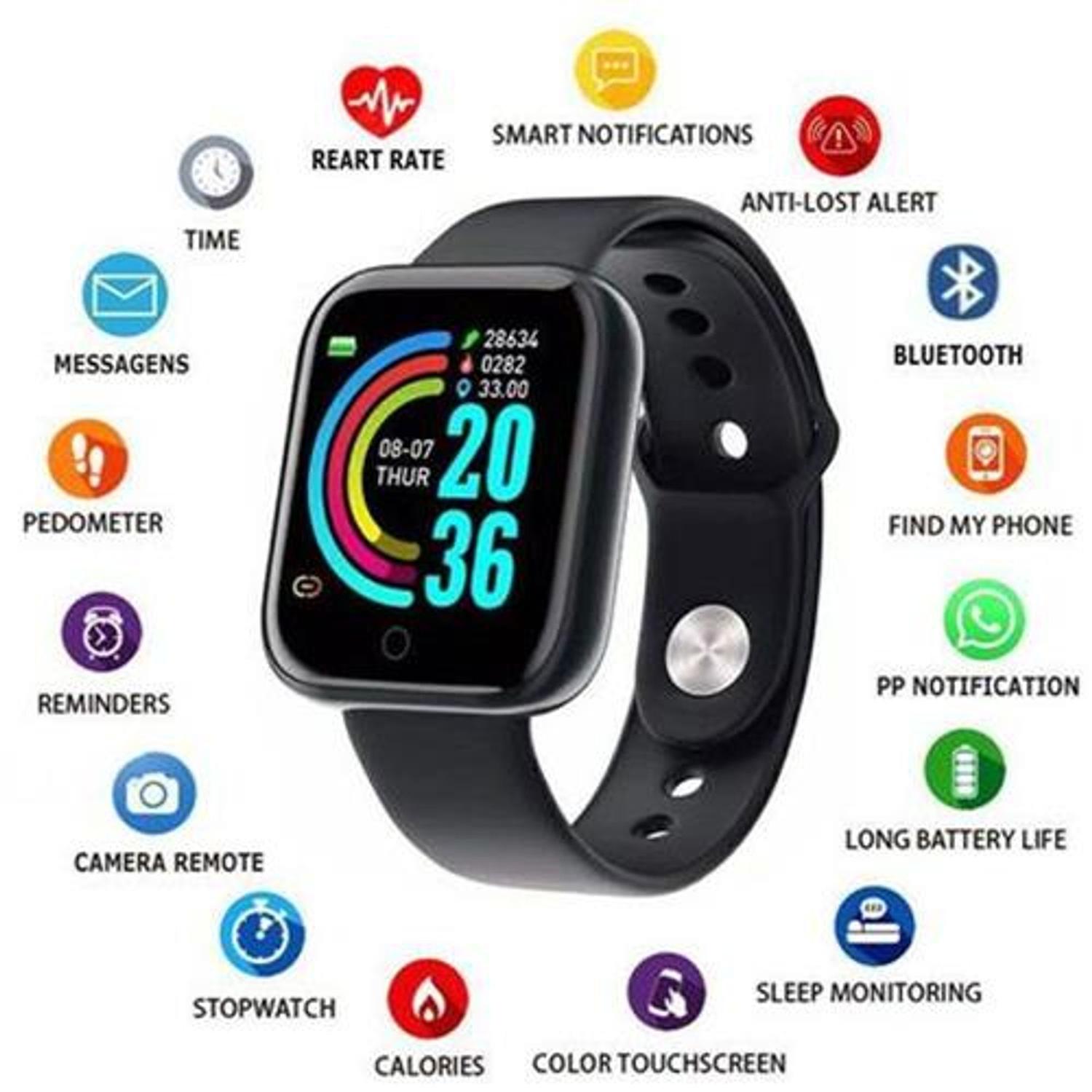 smartwatch d20 y68 relógio inteligente