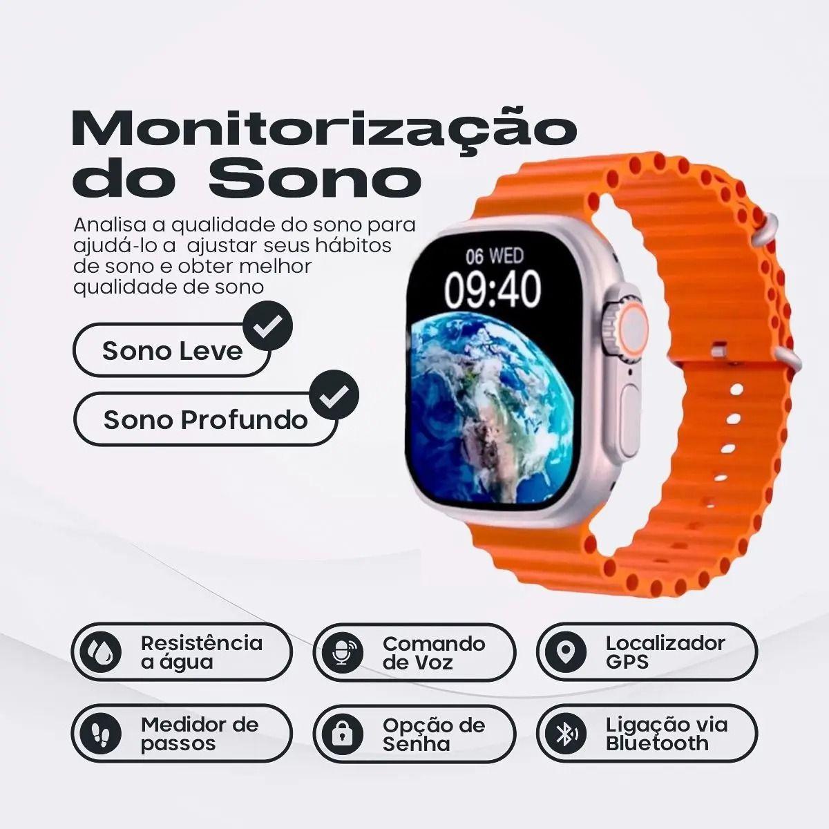 Imagem de Relógio Smartwatch Ultra 9 Plus 49mm Lançamento 2024 Nfc Amoled Gps Original
