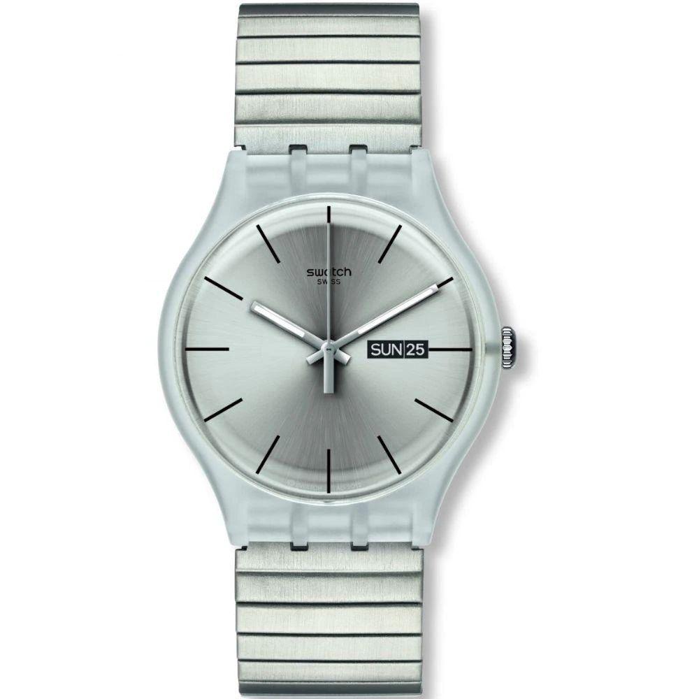 relogio swatch prateado