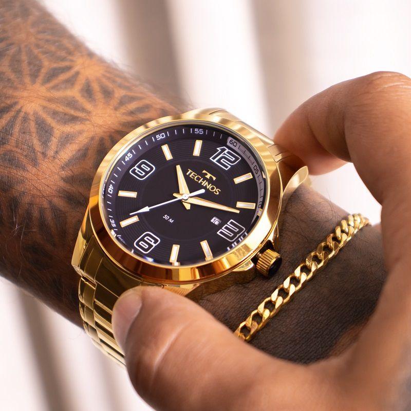 Relógio Technos Masculino Dourado Analógico 2115NBA/1D Garantia de Um Ano