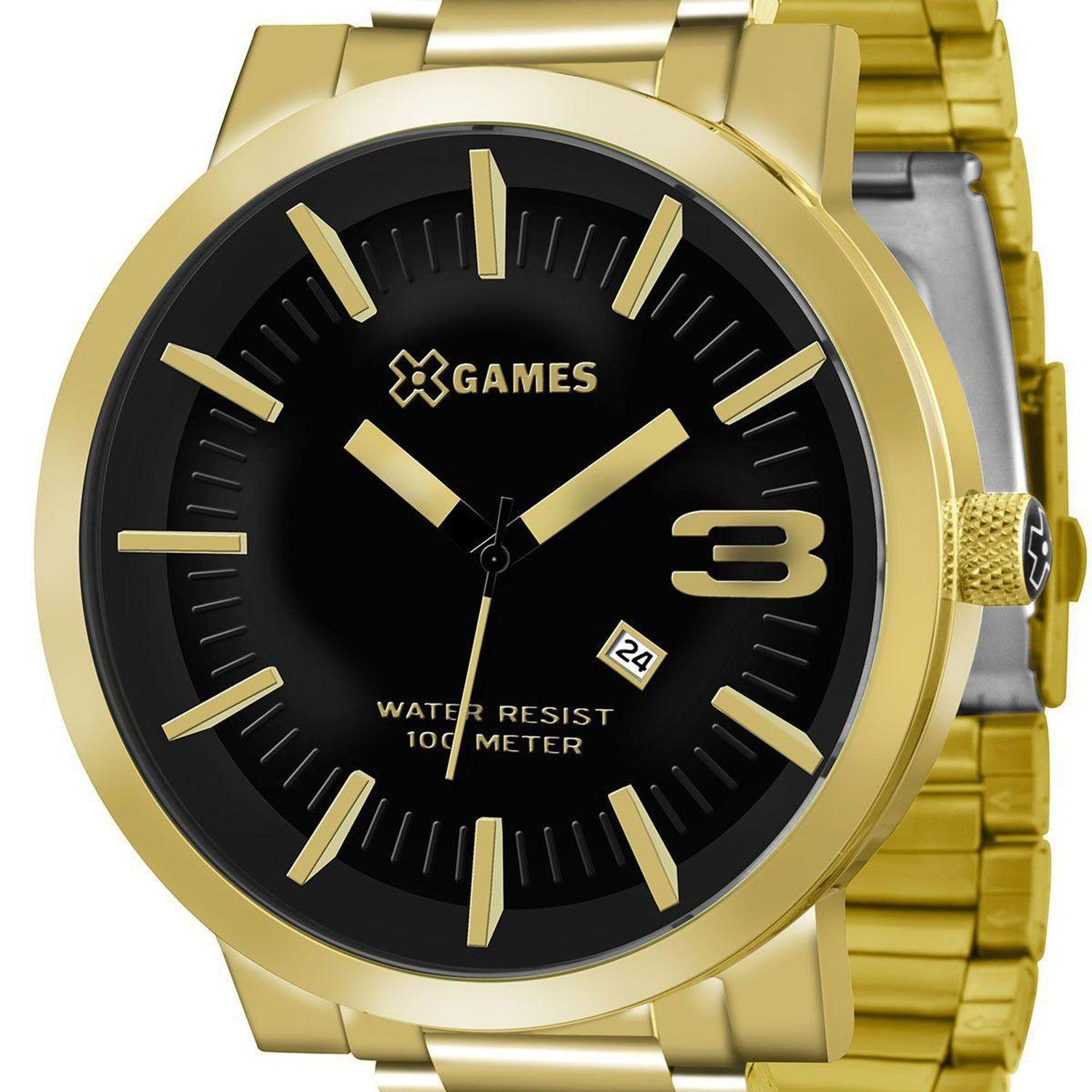 Relógio X-games Grande Dourado Masculino XMGS1007 P2KX - Relógio Masculino  - Magazine Luiza