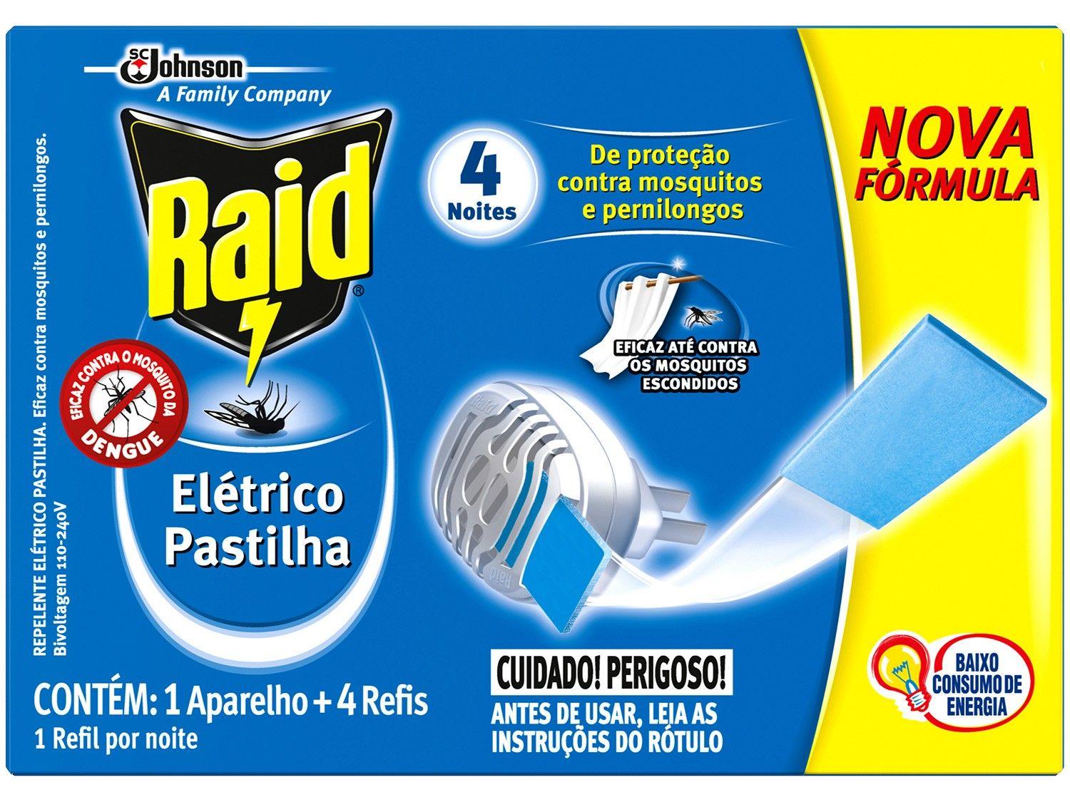 Repelente Elétrico Pastilhas Raid Refil