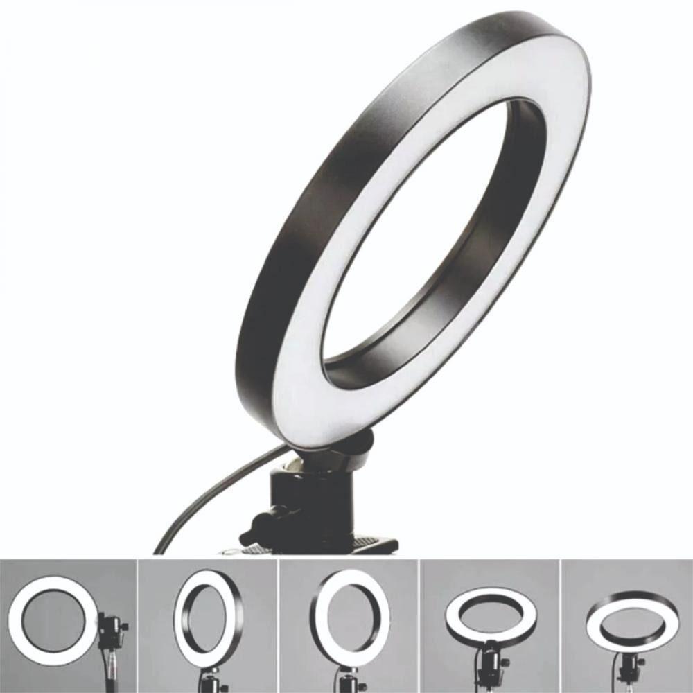 Ring Light Completo Mini Ring Light Com Tripe Iluminador De Led Portátil De 16cm Para Maquiagem
