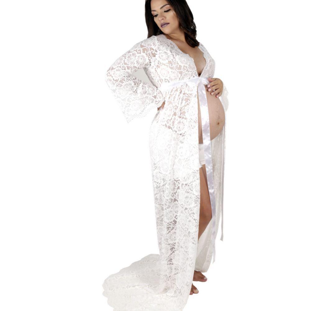 roupa de renda para ensaio gestante