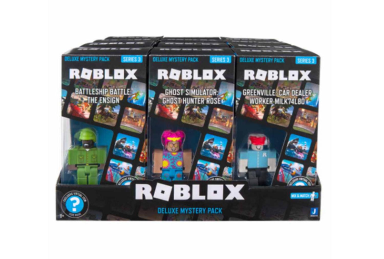 3 Personagens Roblox Mistery Boxes + Virtual Itens Original