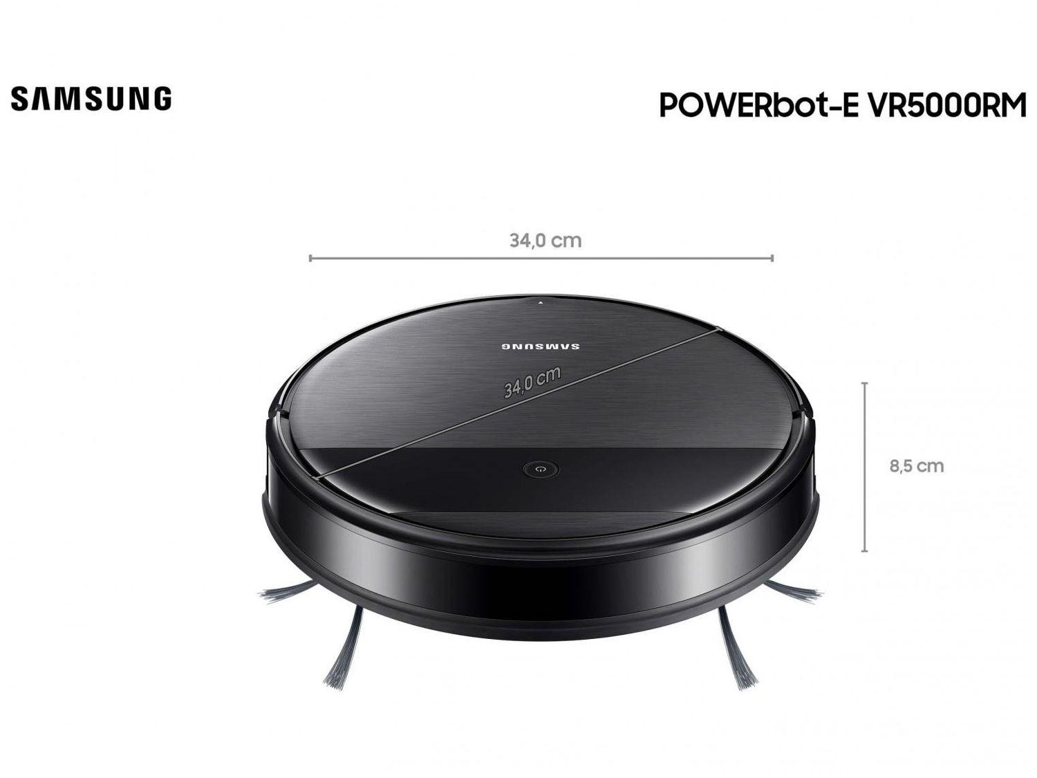 Robô Aspirador de Pó Inteligente Samsung POWERbot-E VR5000RM 55W com Wi-Fi