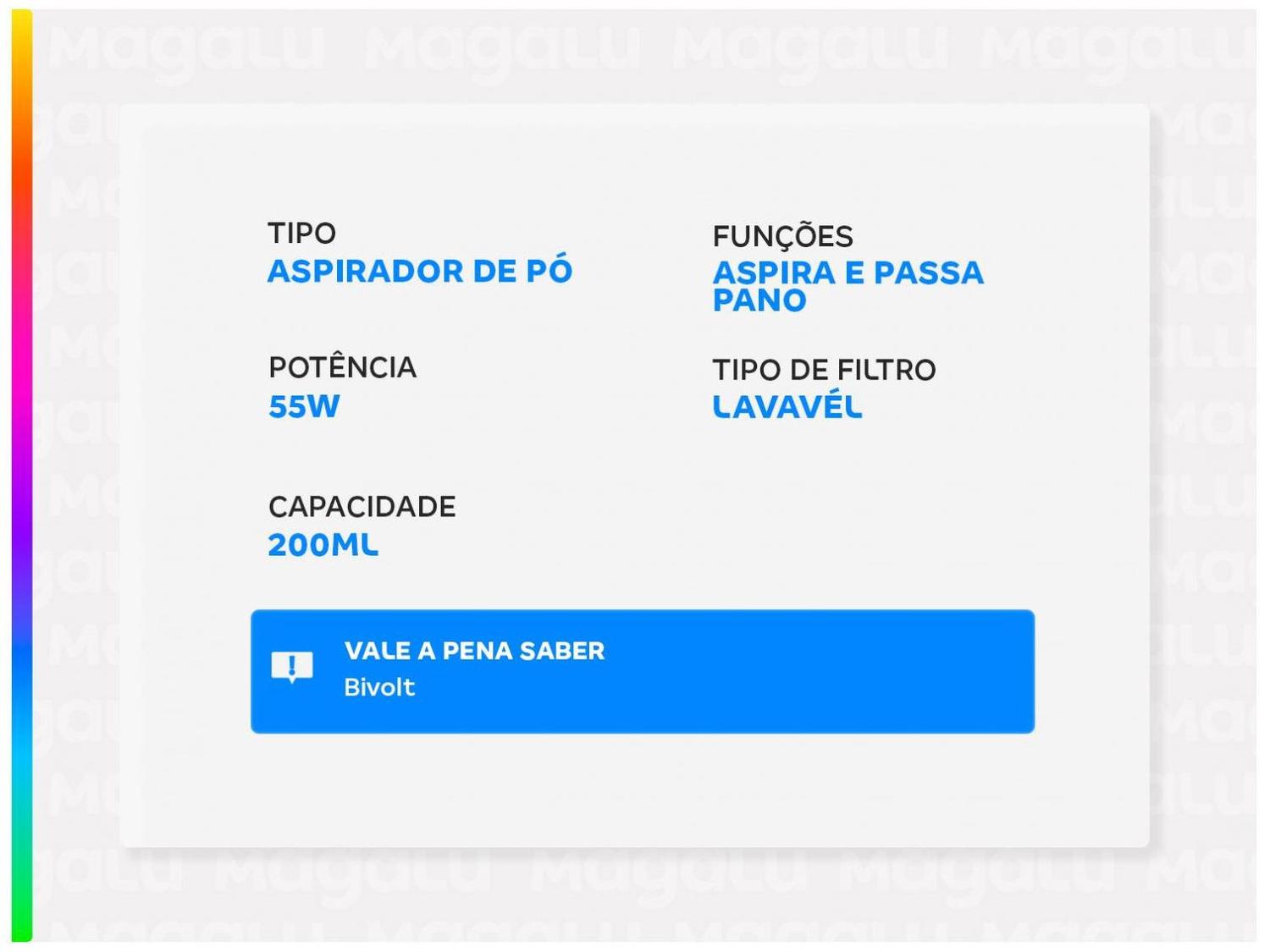 Robô Aspirador de Pó Inteligente Samsung POWERbot-E VR5000RM 55W com Wi-Fi