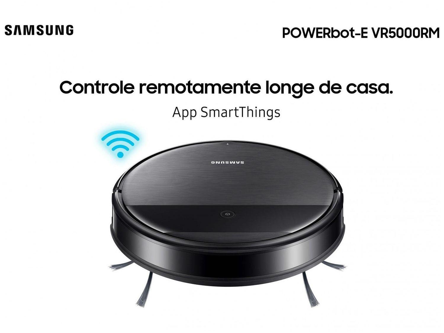 Robô Aspirador de Pó Inteligente Samsung POWERbot-E VR5000RM 55W com Wi-Fi