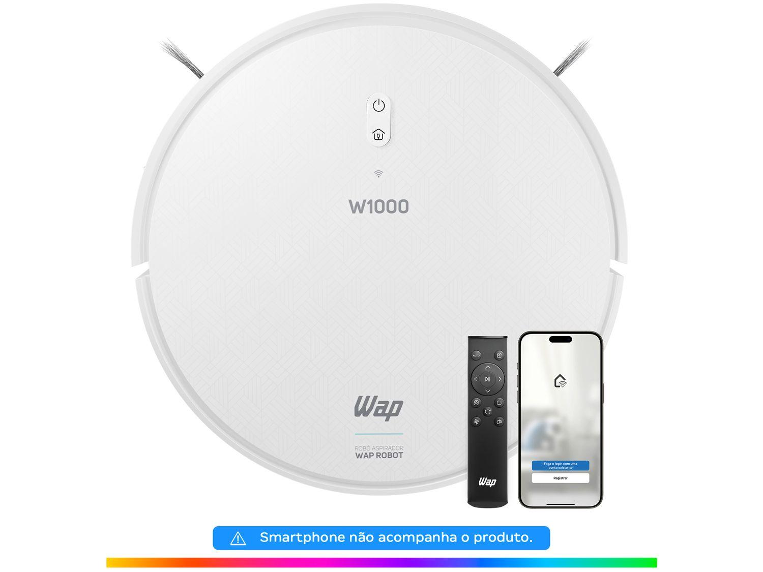 Robô Aspirador Inteligente Wap Robot W1000 36W Wi-Fi compatível com Alexa