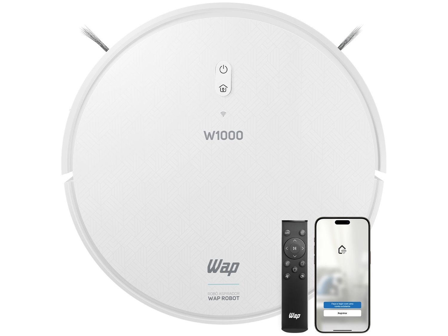 Robô Aspirador Inteligente Wap Robot W1000 36W Wi-Fi compatível com Alexa