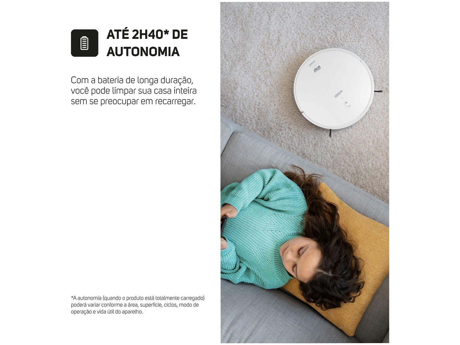 Robô Aspirador Inteligente Wap Robot W1000 36W Wi-Fi compatível com Alexa