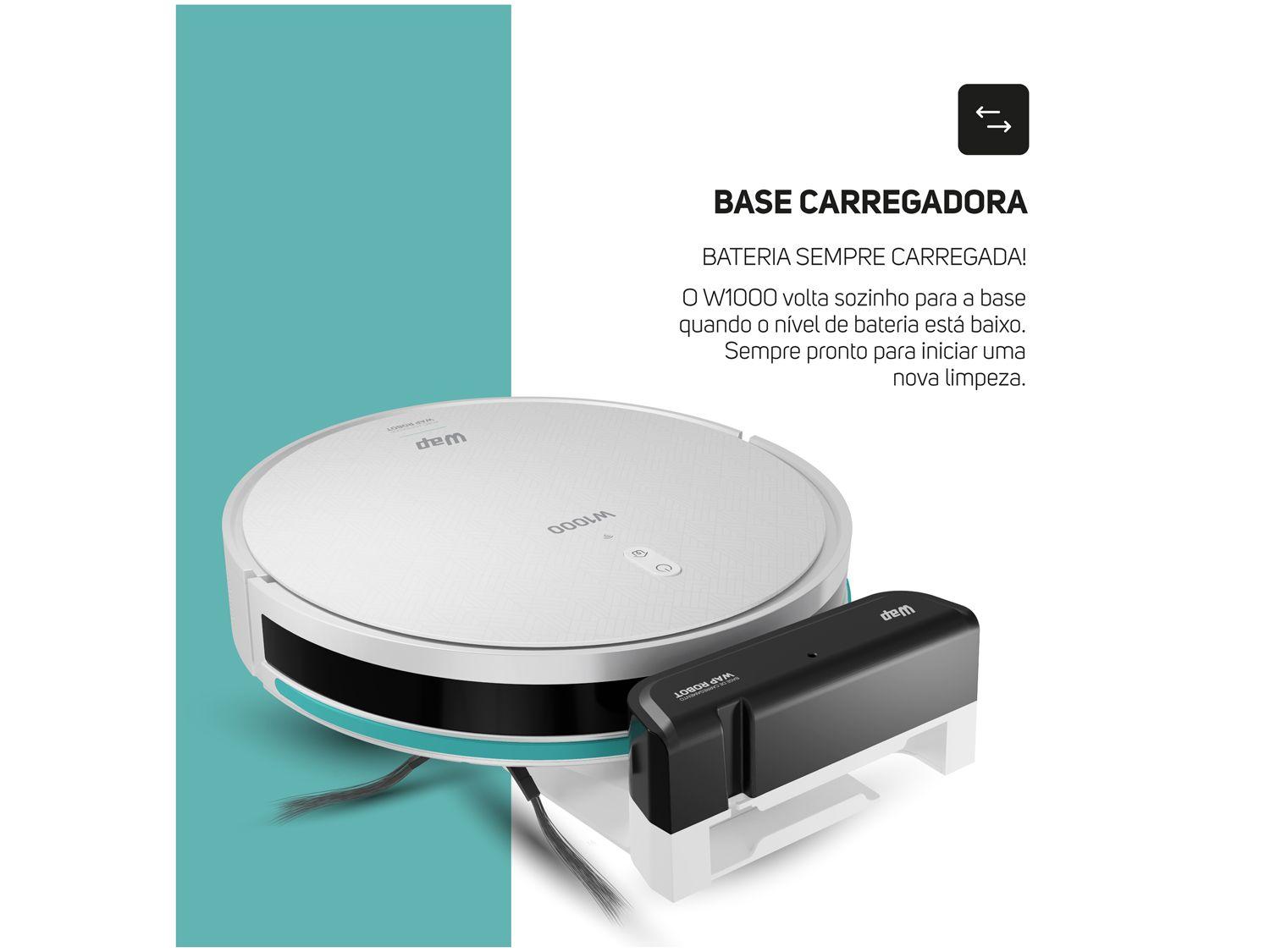 Robô Aspirador Inteligente Wap Robot W1000 36W Wi-Fi compatível com Alexa