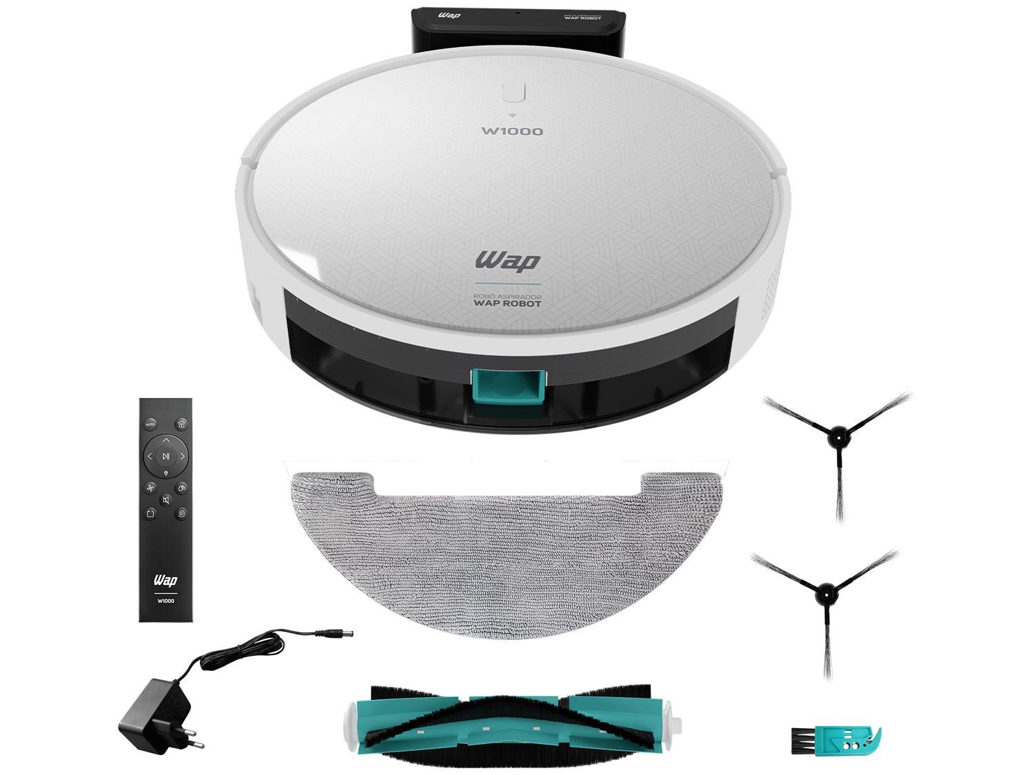 Robô Aspirador Inteligente Wap Robot W1000 36W Wi-Fi compatível com Alexa