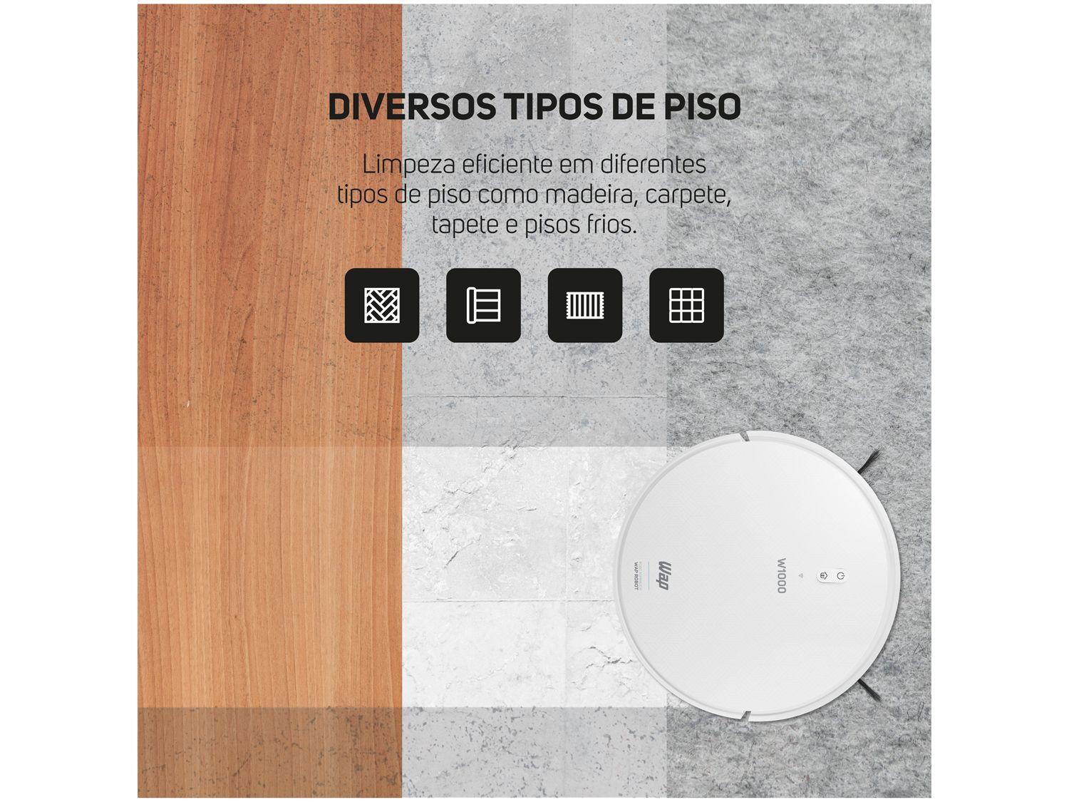Robô Aspirador Inteligente Wap Robot W1000 36W Wi-Fi compatível com Alexa