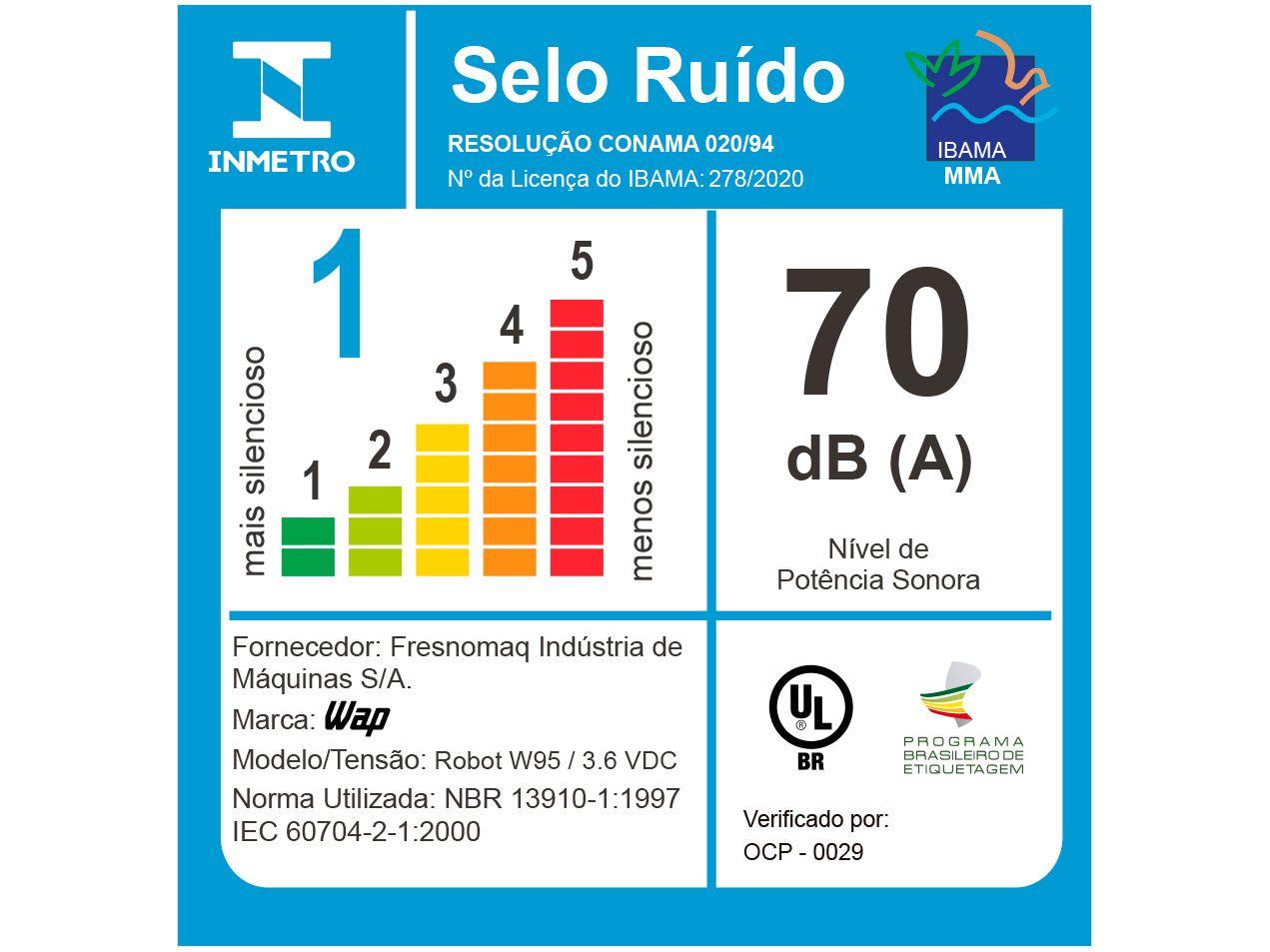 Robô Aspirador WAP W96 30W 