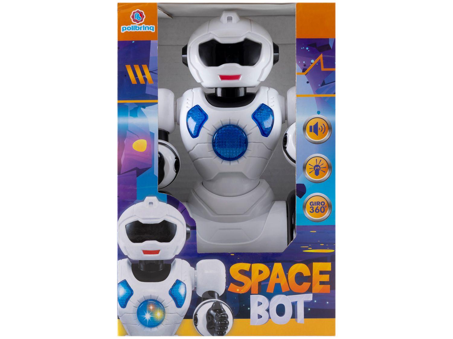 Robô Space Bot Moving Emite Som e Luz