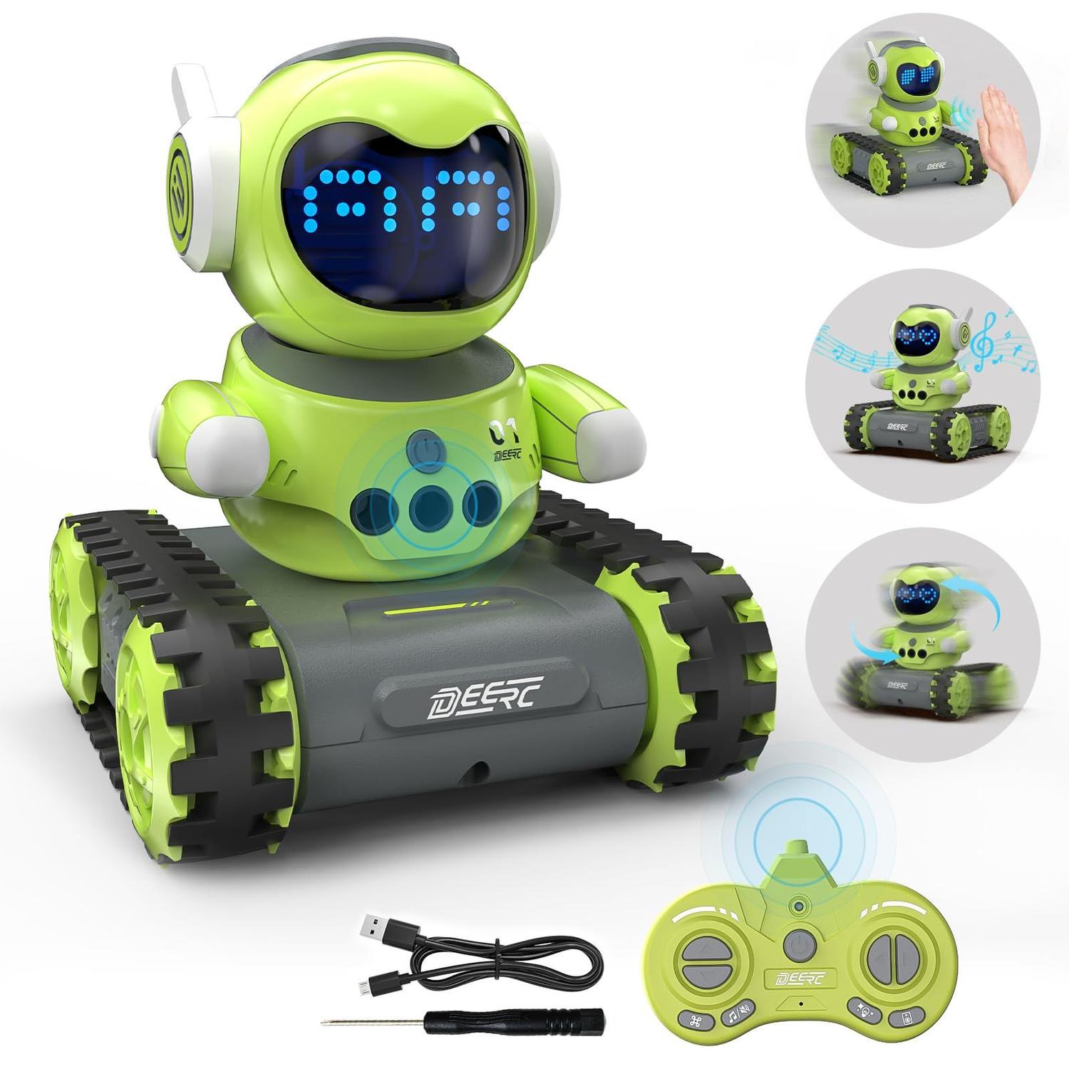 Robot Toy DEERC Emo com controle remoto Walkie Talkie de 5 a 7 anos -  Controle Remoto para Tv - Magazine Luiza