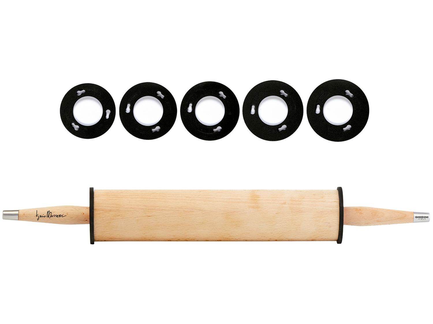 Rolo de Massa Profissional Ajustável de Madeira 55cm Ghidini Massari